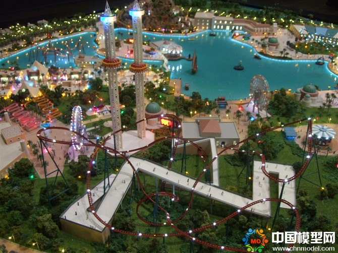 游樂場(chǎng)設(shè)備演示沙盤模型，燃?xì)獍踩鹿恃菔旧潮P模型