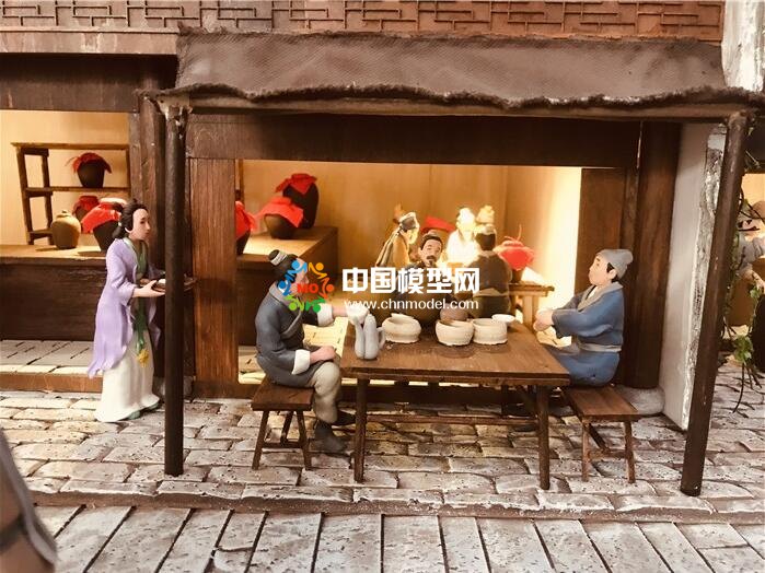 超逼真的場景微縮老街沙盤模型