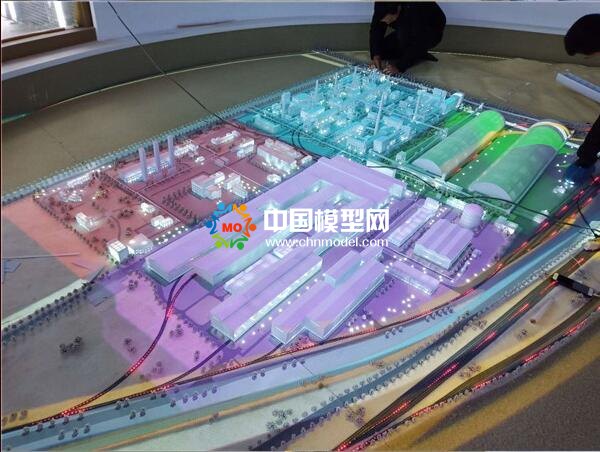 鋼鐵廠沙盤模型，投影電子沙盤
