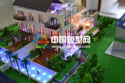 別墅沙盤模型的多種展現方式，燈光設計出彩地