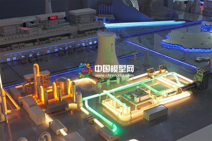 華能電廠沙盤模型，火電廠模型，發(fā)電廠沙盤