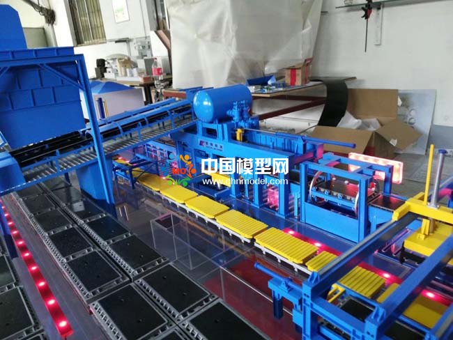 水平脫箱擠壓自動造型線沙盤模型