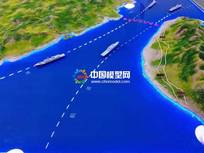 臺(tái)灣海峽大通道海峽跨海隧道沙盤模型