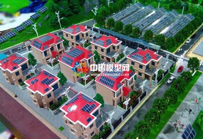 太陽能生態(tài)綠色新農(nóng)村規(guī)劃沙盤模型