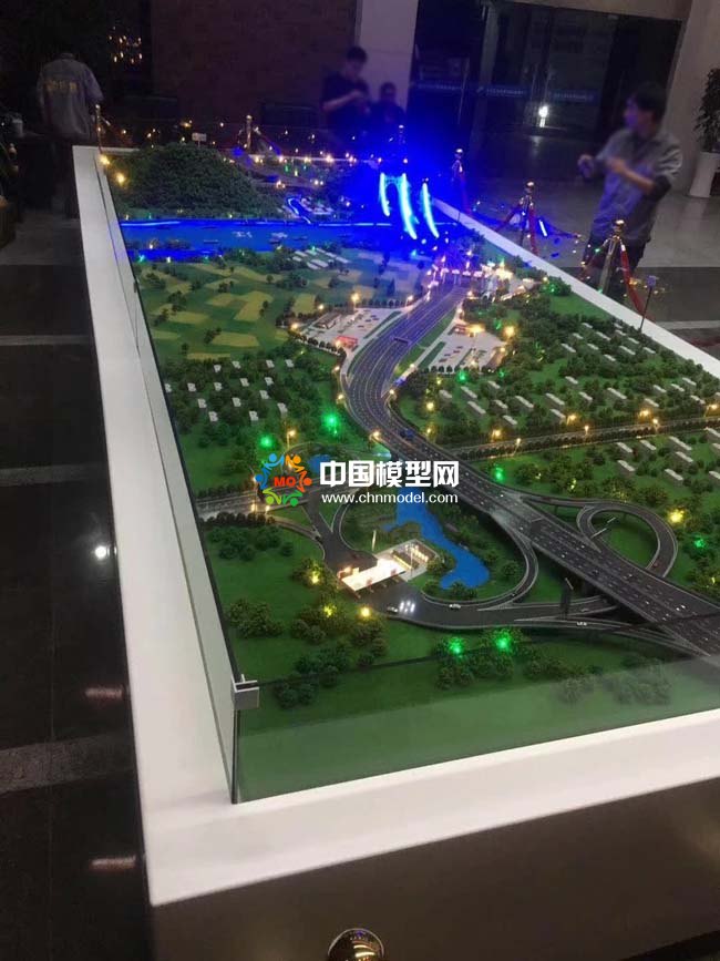 高速公路沙盤，橋梁隧道沙盤模型