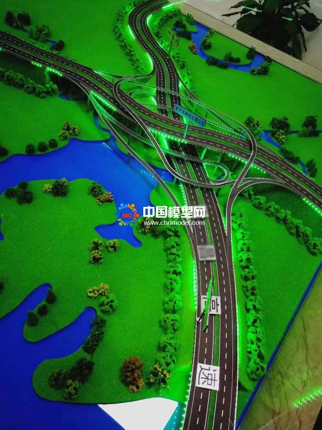 高速公路沙盤，橋梁隧道沙盤模型