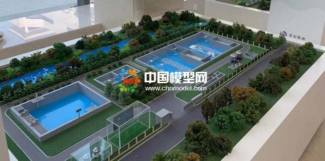 農(nóng)村污水處理系統(tǒng)及標(biāo)準(zhǔn)化鎮(zhèn)級(jí)污水處理廠沙盤模型