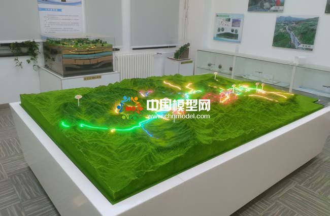 礦區(qū)位置示意沙盤模型