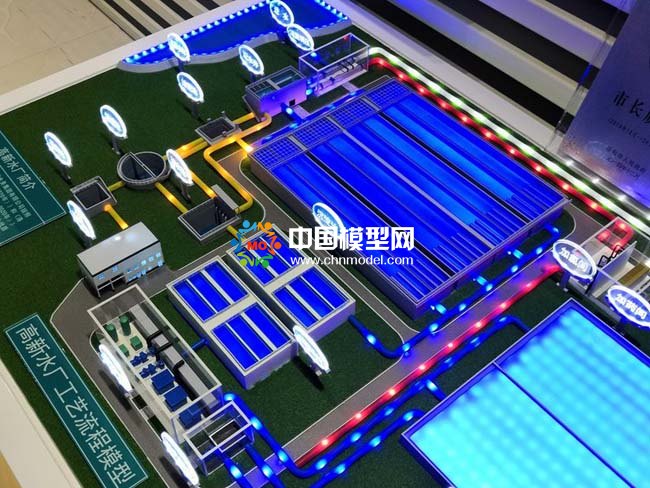水廠工藝流程沙盤模型