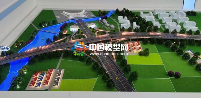 S43呼和浩特機(jī)場高速公路沙盤模型