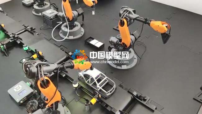 汽車智能制造激光焊接機(jī)器人模型沙盤