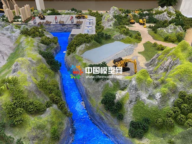 液壓挖掘機(jī)工作場景沙盤模型