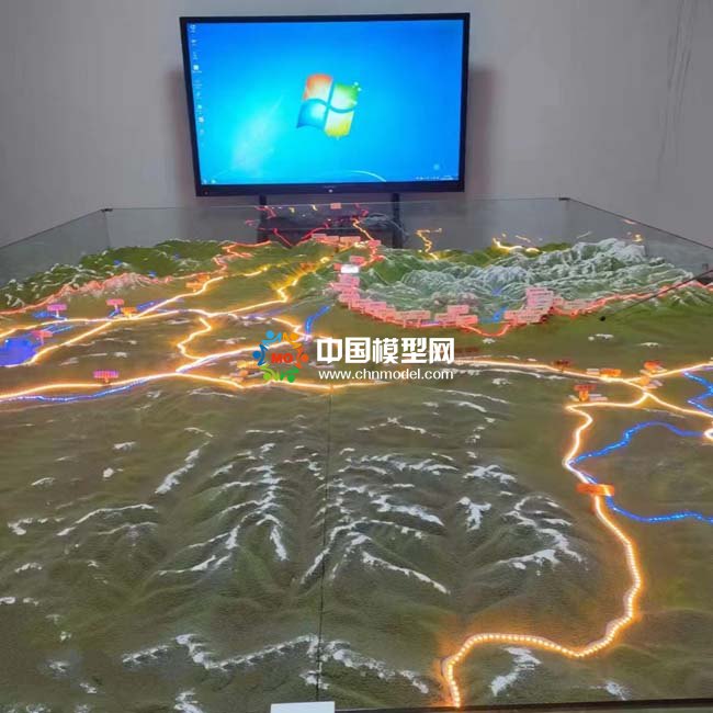 西藏軍區(qū)地形沙盤(pán)模型