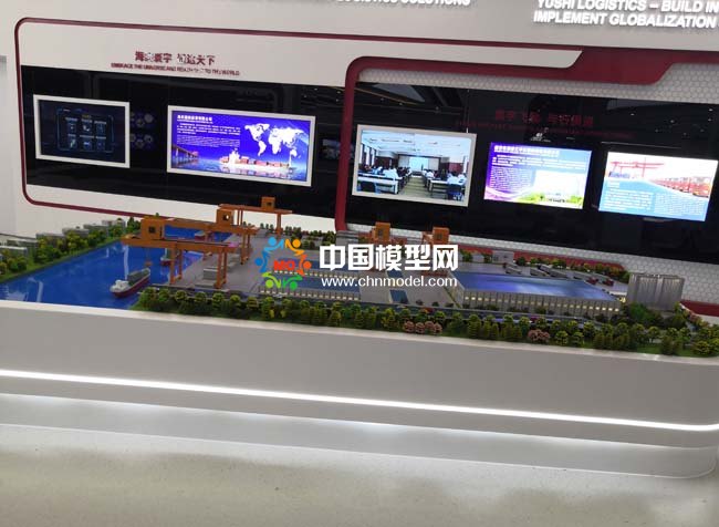 內(nèi)河貨運(yùn)物流碼頭沙盤(pán)模型