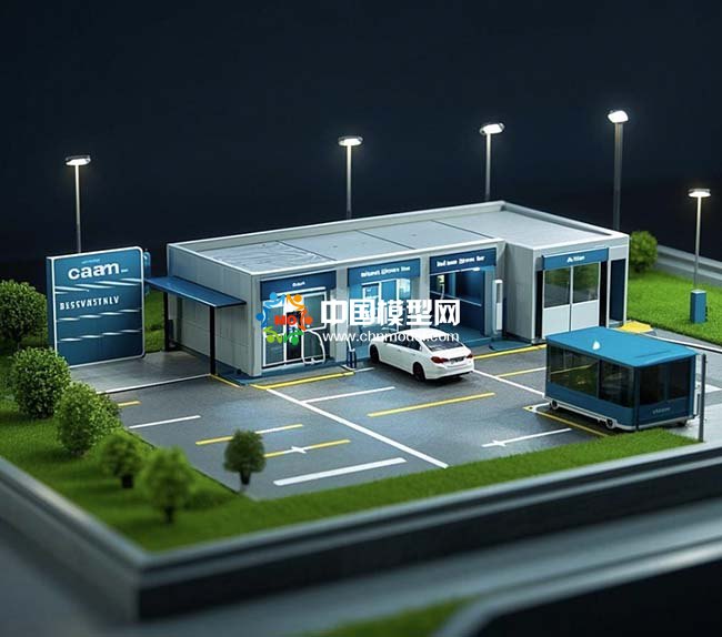 換電站沙盤模型，生動(dòng)展現(xiàn)換電站全貌