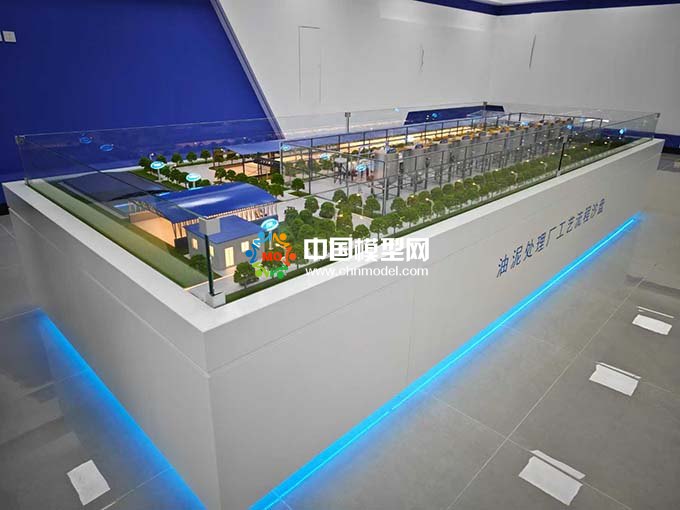 油泥處理廠工藝流程沙盤(pán)模型