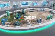 鹽湖提鋰工藝流程沙盤模型